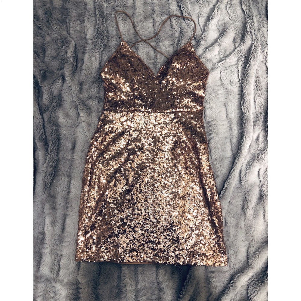 Rose gold Sequin dress